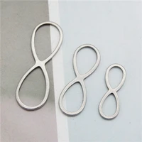 julie wang 12pcs hollow infinity symbol charms stainless steel connector bracelet jewelry making accessory