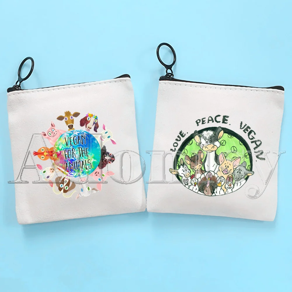 

Vegan Korean Style Cartoon Printed Canvas Bag Design Canvas Simple and Fashionable Storage Bag