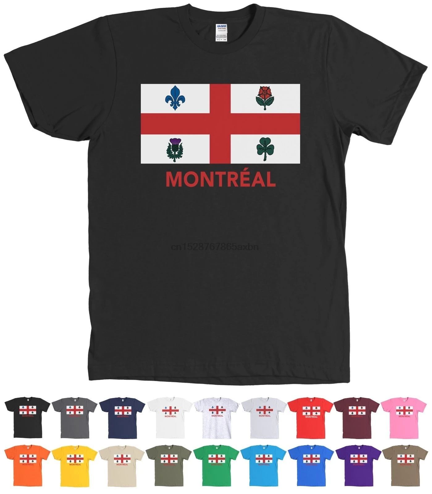 Футболка с флагом Монреаль логотип Квебек Канада другие цвета |