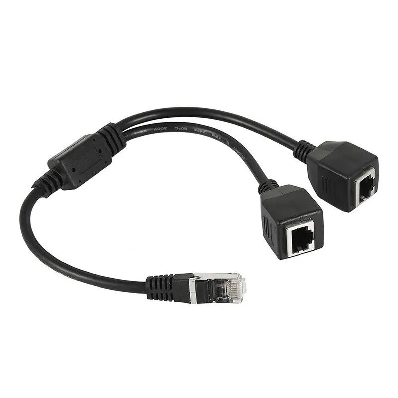 Новинка 1 папа 2 Женский кабель адаптер RJ45 Сплиттер Lan Ethernet Сетевой удлинитель