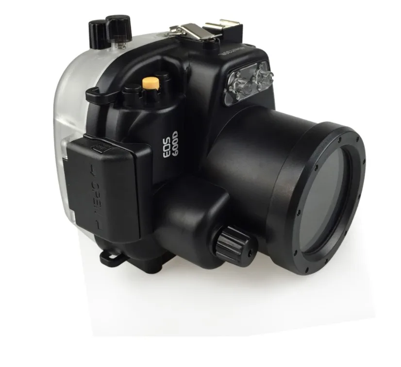 للبيع كاميرا ميكون تحت الماء مقاوم للماء الإسكان لكانون 650D /700D المتمردين T4i T5i