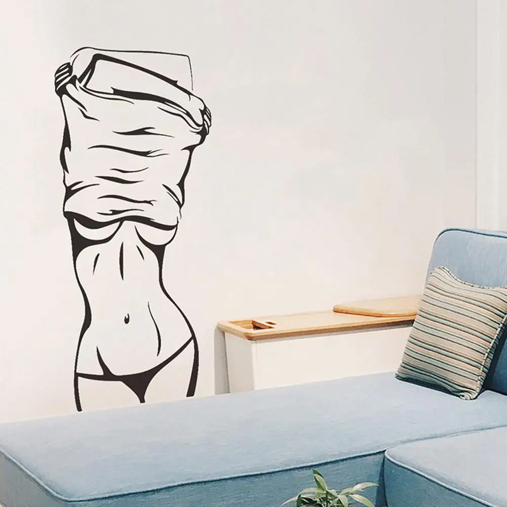 1Pcs Sexy Women Figure Wall Sticker Bedroom Decor 26.6x57cm Stickers For Home Living Room Decoration | Дом и сад