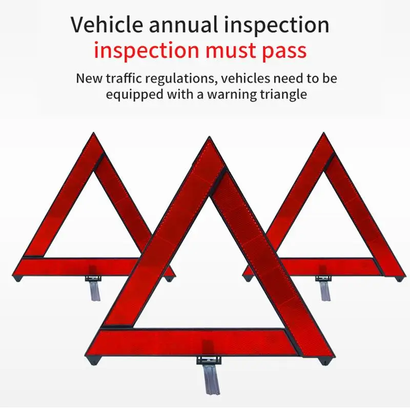 AOZBZ New Durable Car Hazard Reflective Warning Sign Breakdown Emergency Reflector Foldable Triangular | Автомобили и мотоциклы