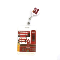 england british bus fashion women card holder lanyard colorful retractable badge reel nurse doctor student exhibition