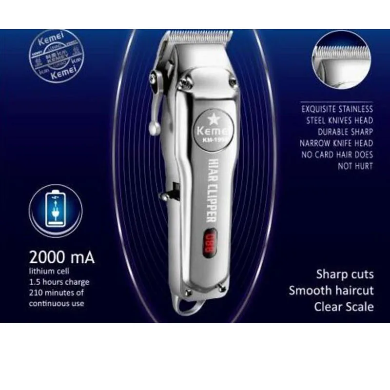 Электрический триммер для волос от kemei стандартная профессиональная