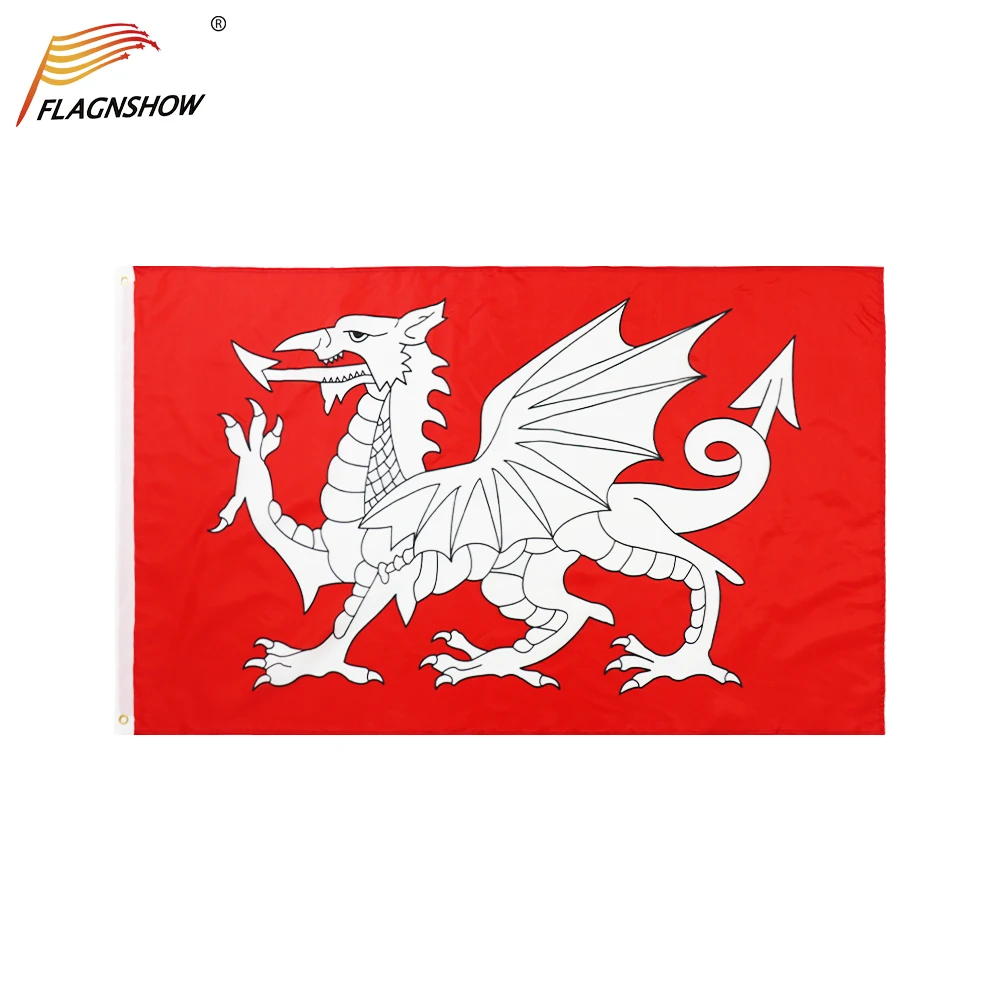 

3x5 Ft White Dragon of England Flag