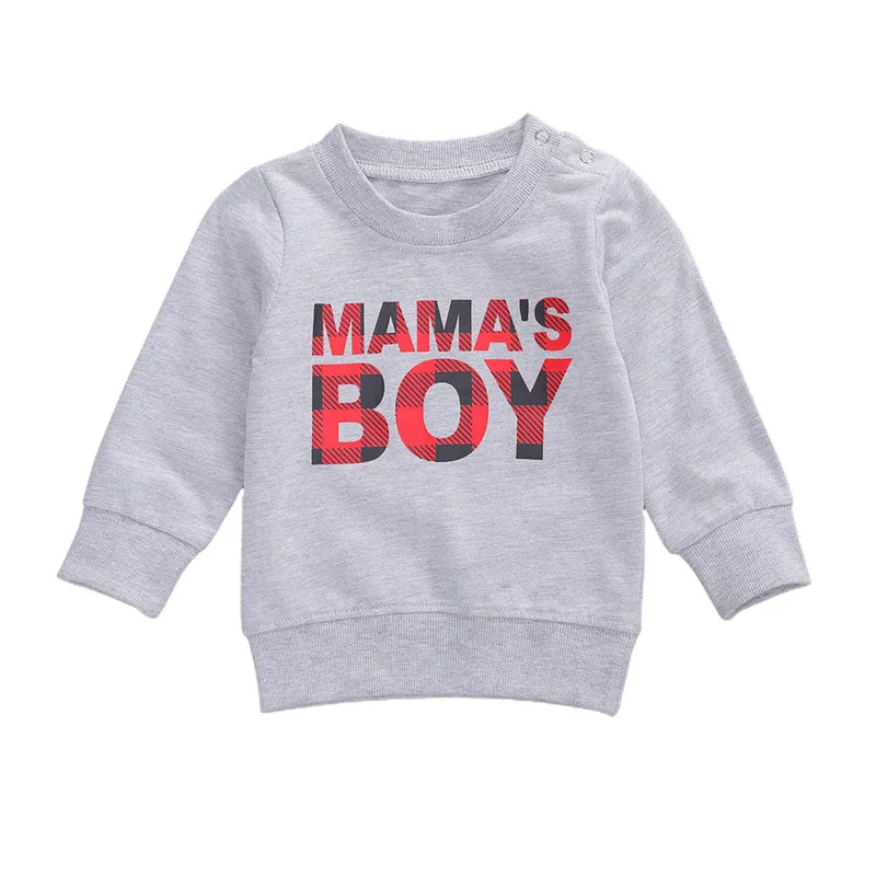 

Toddler Baby Boys Sweatshirts Round Neck Letter Printed Casual Pullover Shirt Tops Long Sleeve Fall Spring Clothes