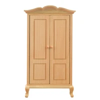 112 dollhouse miniature furniture wooden wardrobe cabinet dollhouse room furniture double door closet