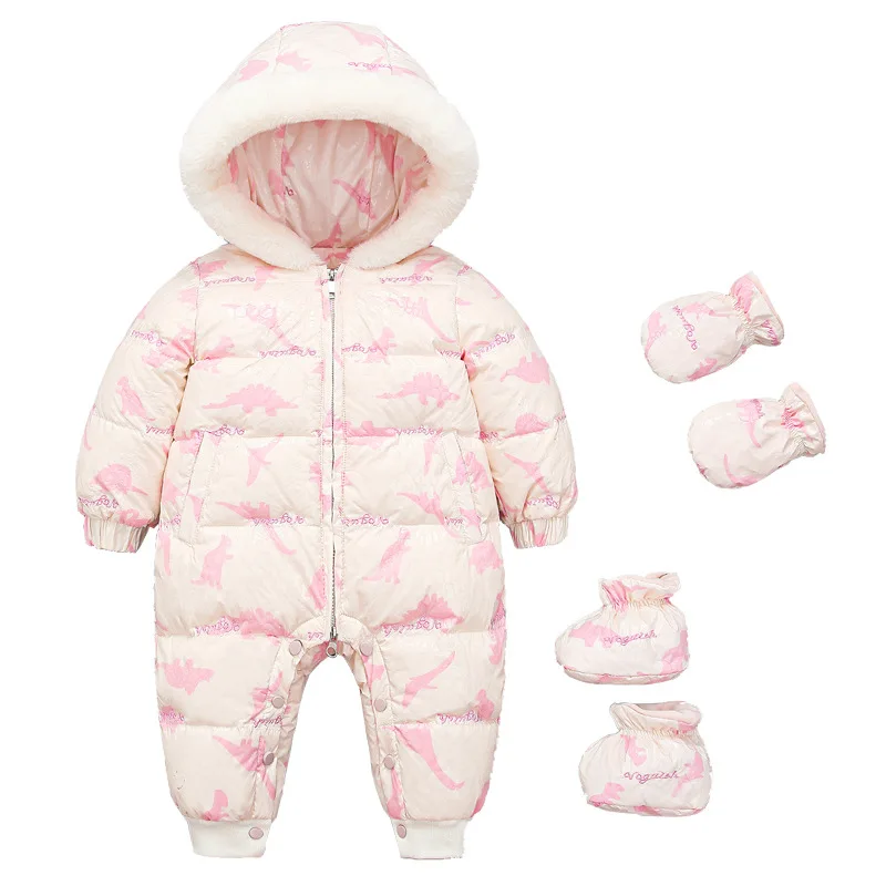 

New Children's Baby's Romper One-Piece Suit Romper Down Jacket Brushed and Thick Fashion Cute Clothes for 1-5 Years Babies