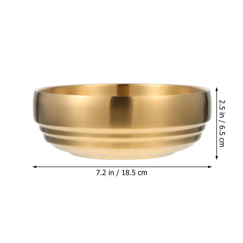1 шт. Корейская двухслойная миска из нержавеющей стали для холодной лапши