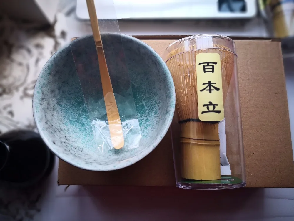 Бесплатная доставка чайный сервиз маття для церемоний зеленый порошок японская