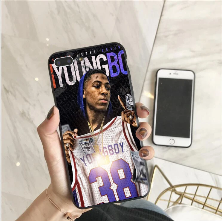 Чехол для iPhone X XR XS MAX Never Broke снова YoungBoy Pop rapper чехол для iPhone 11 6S 7 8Plus Мягкий силиконовый чехол - Цвет: TPU