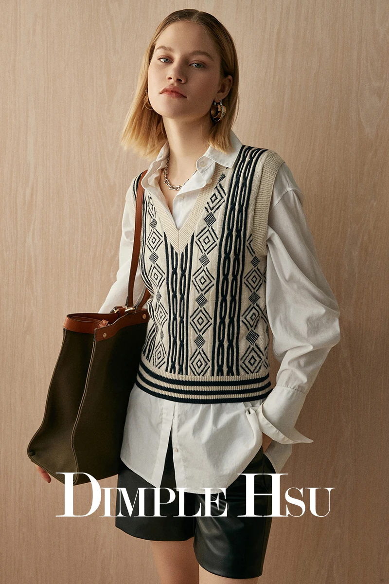 

Flower-Shaped Heavy Industry Vest Quickly Became Popular, Unique Vintage Feeling Pure Wool sweater fall 2020 women