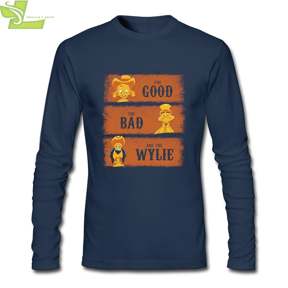 Классические футболки мужские хорошие плохие и Wylie хлопковые рубашки с длинным