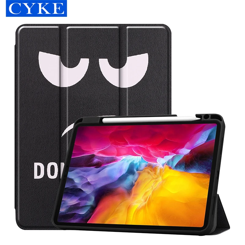 

CYKE Pu and Tpu Leather Tablet Cover for Apple Ipad Pro 11 2021 with Pencil Holder