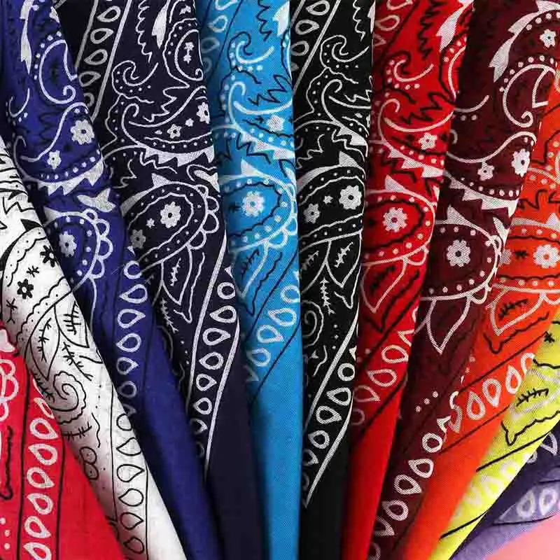 Outdoor Cool Activities Riding Collar Cute Women Print Bandana Scarf Square Head Scarf Female Motorcycle Headwear