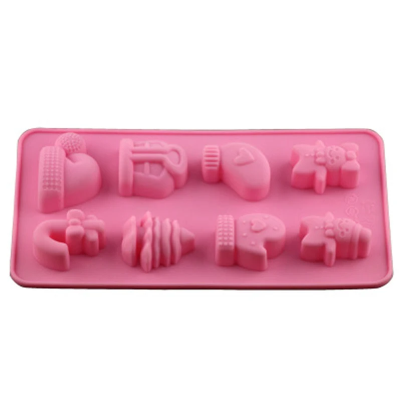 2019 Новый DIY силиконовая форма для торта Конфета формы 8 Рождественская шапка