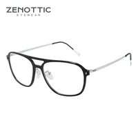 zenottic nylon titanium glasses frame for women square myopia optical prescription eyeglass frame men 2020
