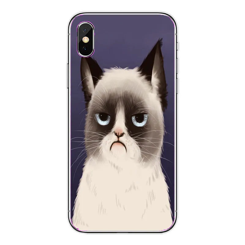 Чехол с кошкой для жесткого телефона матовые пластиковые аксессуары прозрачная