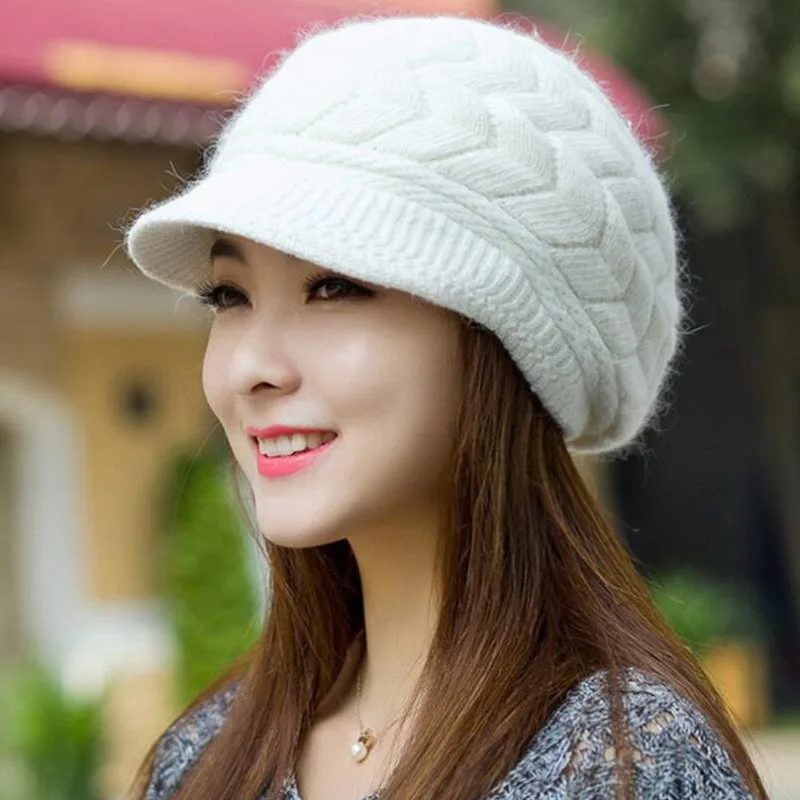 Вязаная шапка женские зимние шапки для женщин шапочки девочек Skullies Femme SnapBack