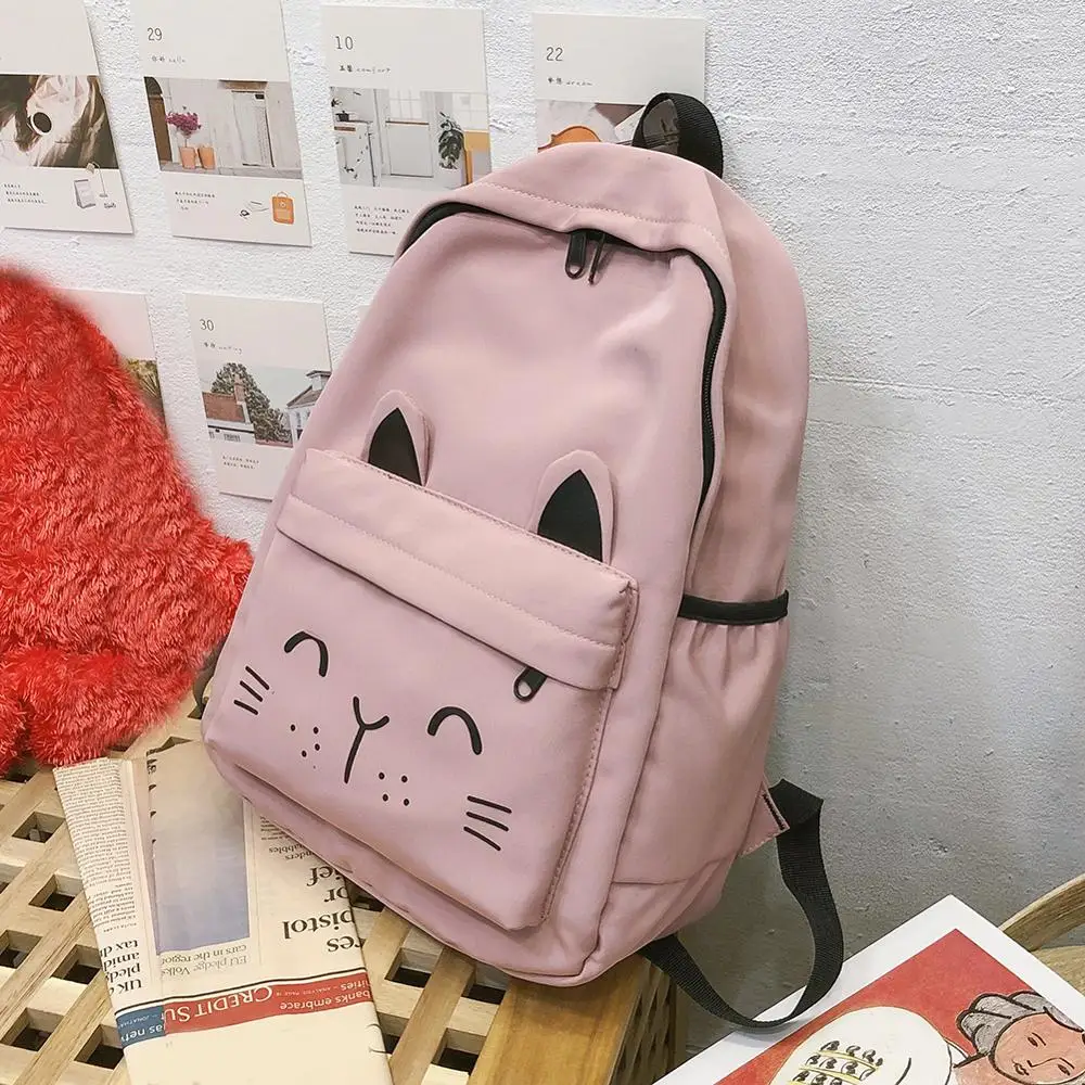 

Teen Girls Cartoon Print Large Capacity Nylon Backpack Women Casual Student School Travel Shoulder Bag Rucksack Mochila Feminina