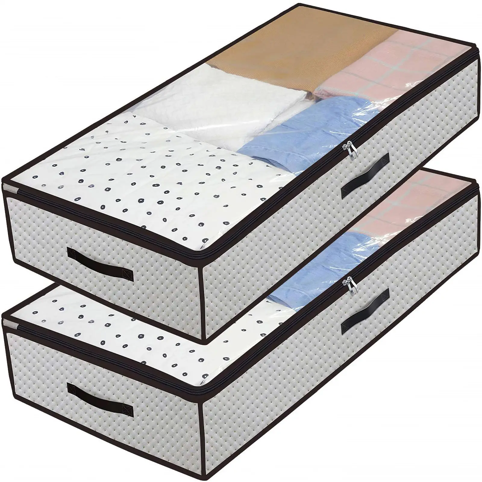 

Bed Storage Box Large Capacity Quilt Dustproof Storage Bag Foldable Clothes Moisture-proof Finishing Bag for Clothing Quilt Home