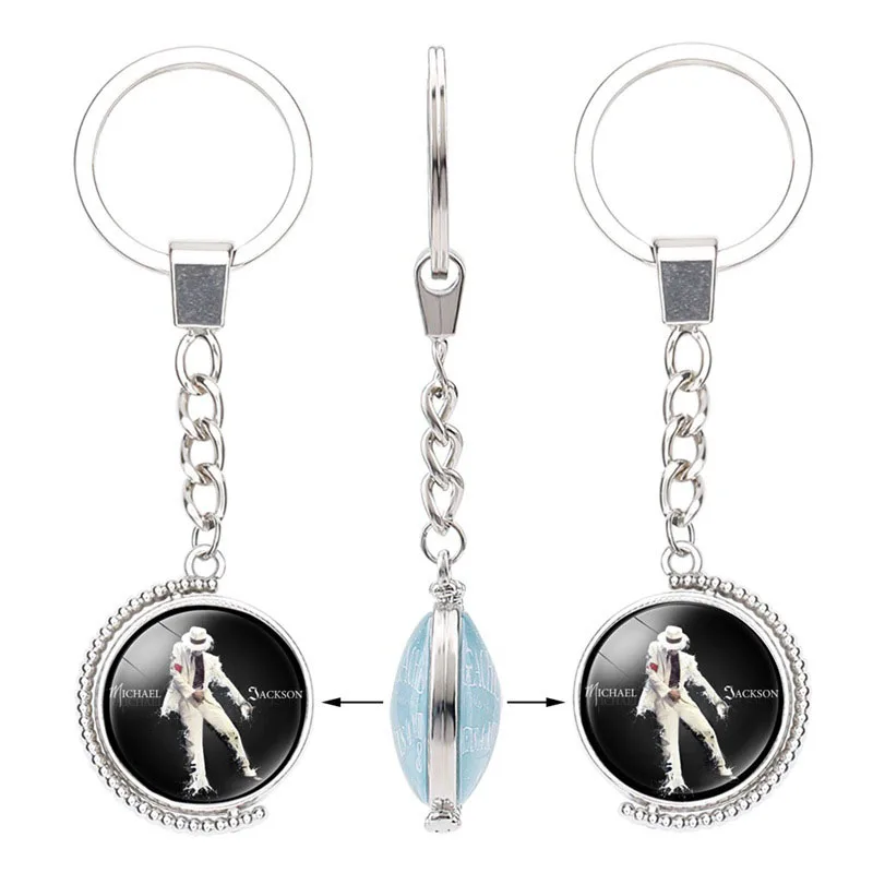 В стиле Майкла Джексона двухсторонний брелок поп Танцы King бижутерия со