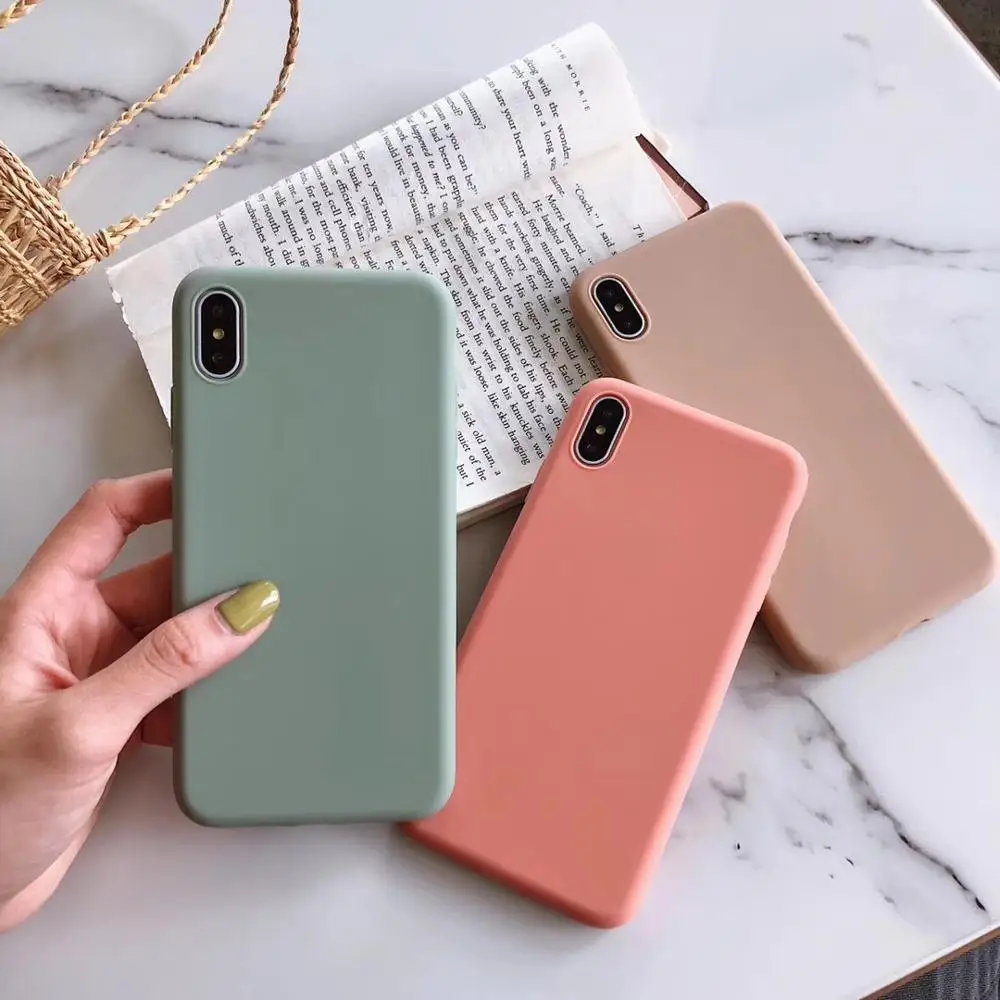 Чехол для телефона яркого цвета Apple iPhone X XR 11 Pro XS Max чехол 8 7 6S 6 милые мягкие