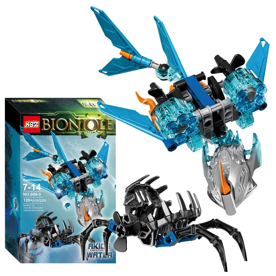 

2021 New BIONICLE Akida Creature of Water+Gali Water Sea Shepherd Building Block Toy Compatible MajorBrand 71302+71307 BIONICLE