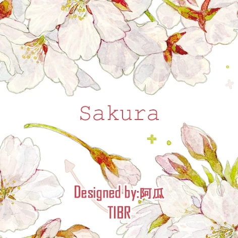 

1 Loop 6cm X 100cm Masking Tape Sample Sakura Cherry Grass Decorative