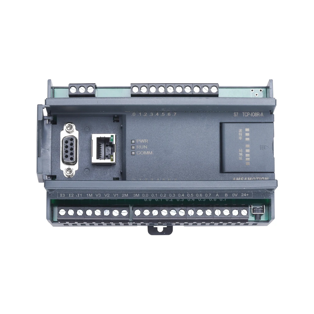 

S7 TCP-IO8R-A RTU Expand Relay Ethernet Module 8I-8O 6AI-1AO For Siemens SMART200/300/1200 PLC 10/100Mbps Modbus