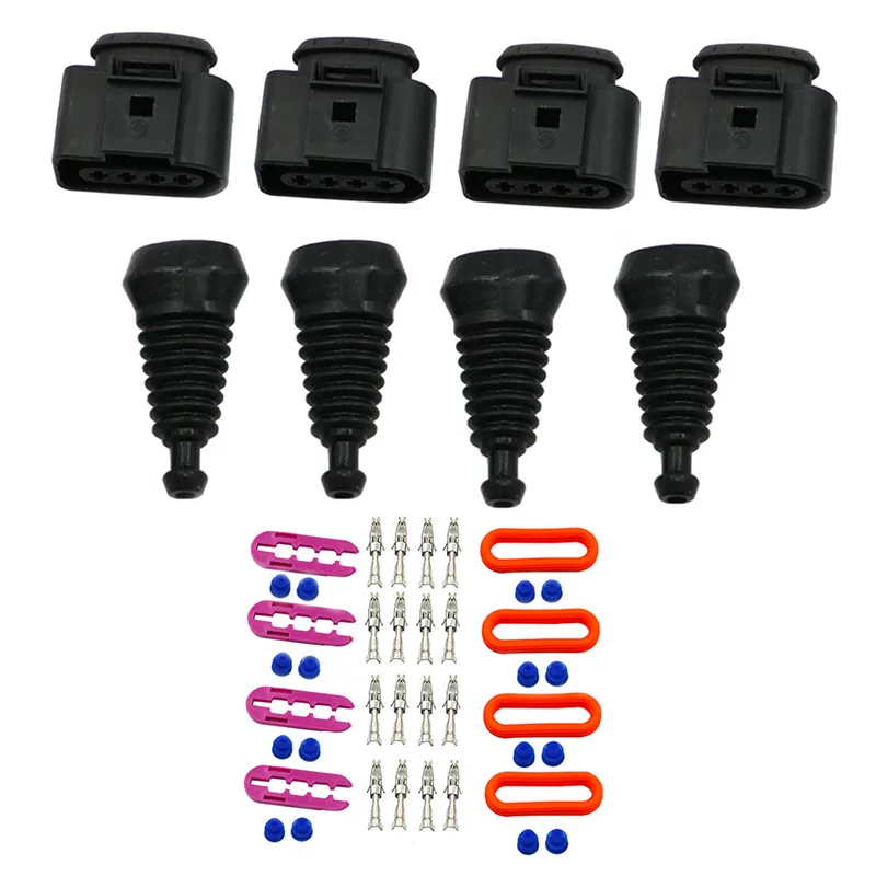 

4 Units 1J0 973 724 compatible 4 pin connector Clamp Clip for Audi VAG active Coil on Plug