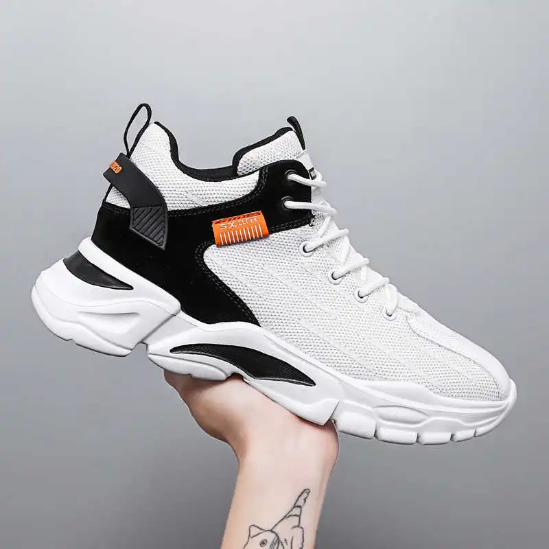 

Мужские кроссовки для бега Us 11, Красная Спортивная обувь на толстой подошве, Сникерсы для подростков, натуральные спортивные мужские аморти...