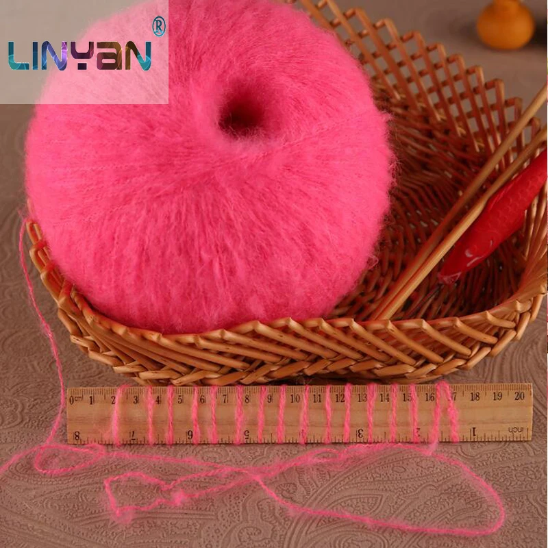 2 шт. 40% ангольская шерсть 60% акриловая пряжа для ручного вязания крючком ручной