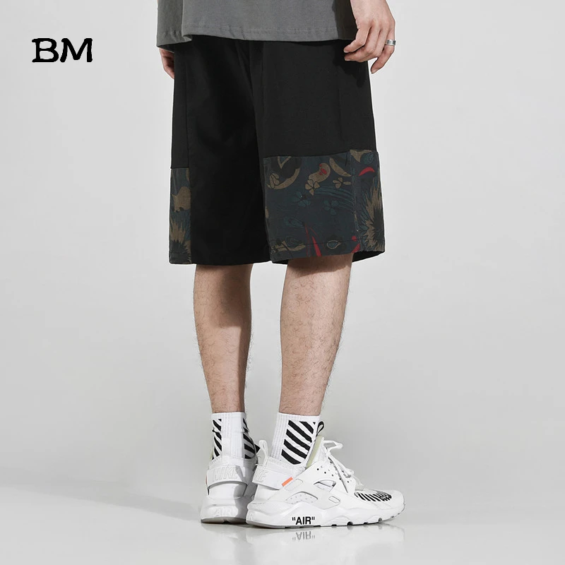 Модные летние мужские шорты в стиле хип-хоп уличная одежда японском Харадзюку