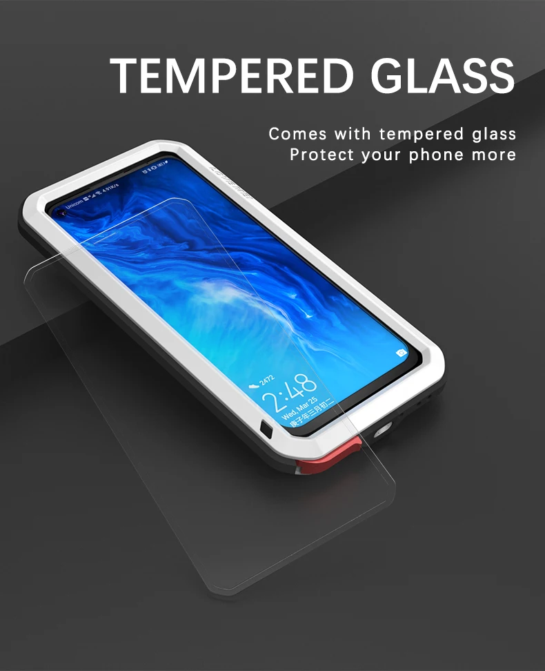

Love Mei Powerful Case For Huawei P40 pro Waterproof Shockproof Metal Aluminum Cover For Huawei P40 Lite & Tempered Glass 4G