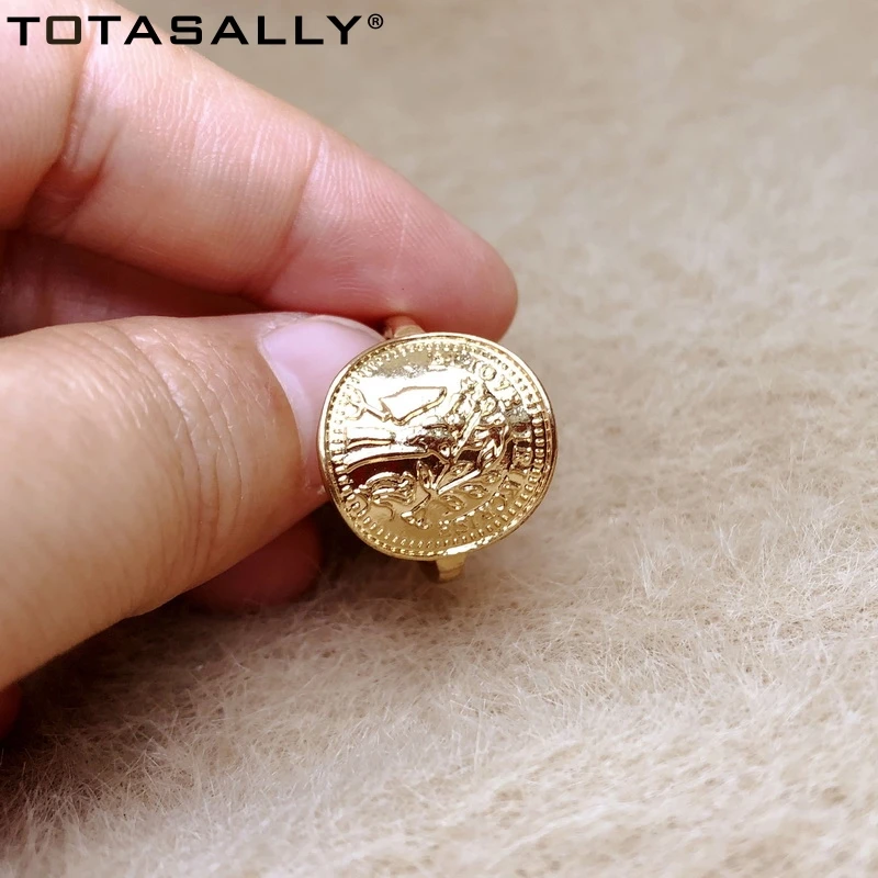 TOTASALLY в винтажном стиле С рисунком Звезды вечерние кольца Golden Star монета верхняя