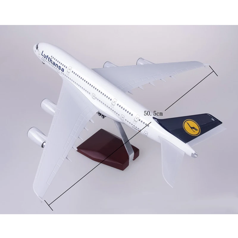 Модель самолета 1/160 модель Аэробус Lufthansa A380 45 5 см светильник легкое колесо литый