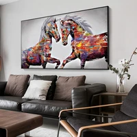 canvas painting animal wall art horse painting lion tiger oil painting wall poster and print for living room home decor
