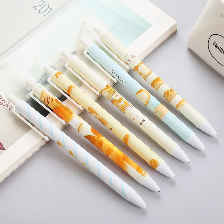 

4 шт./лот мультфильм Гамбург животное пресс гелевая ручка милые 0,5 мм черные чернила Подпись Ручки рекламный подарок Канцтовары Школьные при...