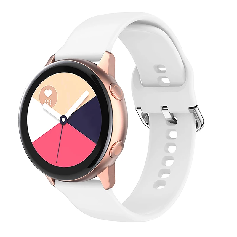 

20mm 22mm Silicone Strap for Samsung Galaxy Watch 3 46mm Active 2 3 Gear S2 Watchband Bracelet for Amazfit bip Huawei GT 2 Band