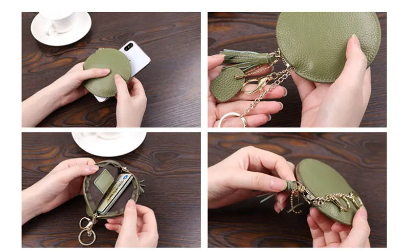 

2020 Leather Wallet Women's Coin Bag Korean Version Lovely Simple Ultra Thin Short Wallet Change Purse