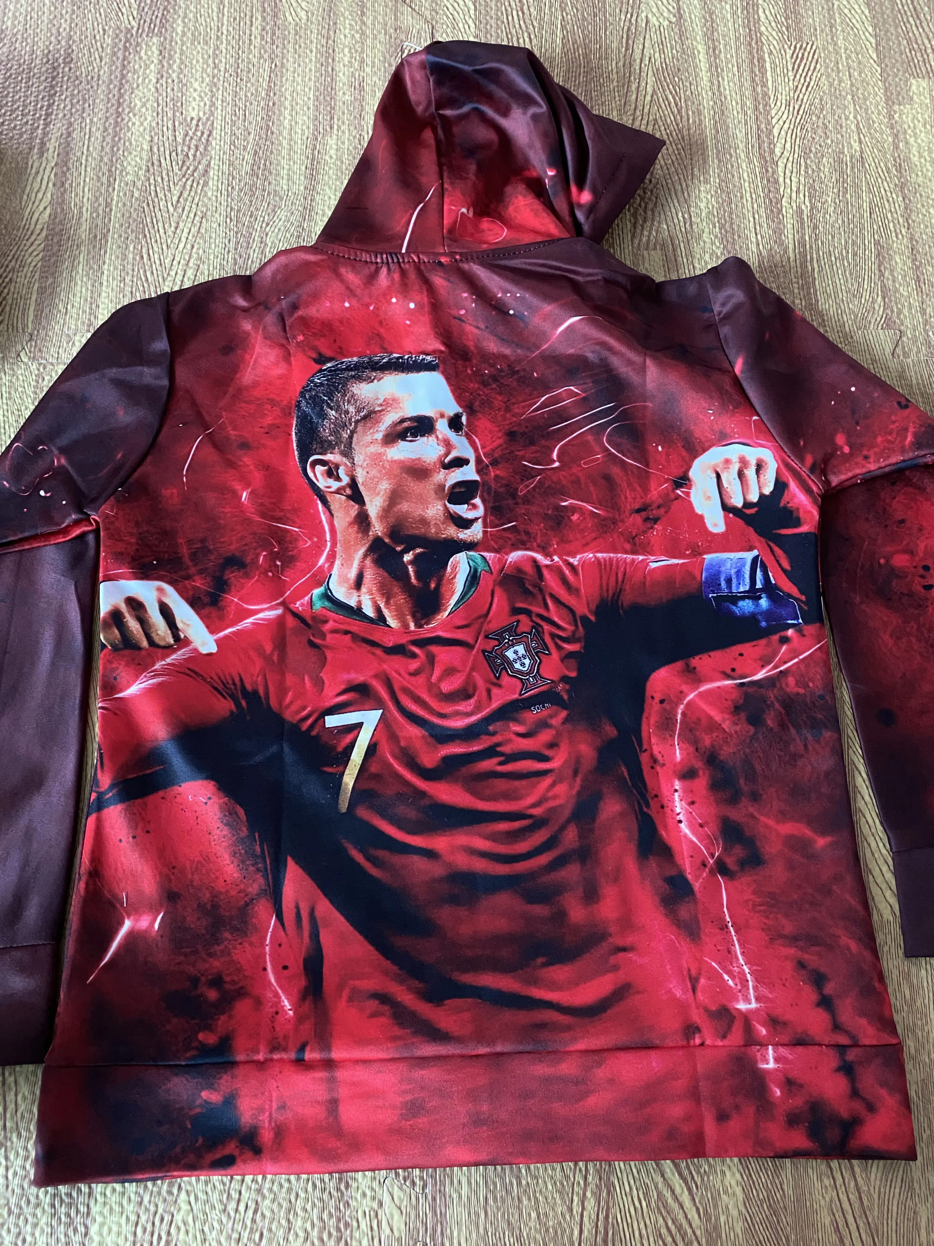 PLstar Cosmos-Sudadera con capucha para ni&ntilde;o y ni&ntilde;a, ropa con estampado 3D de la estrella del f&uacute;tbol Ronaldo, con cremallera, fresca, R5-3