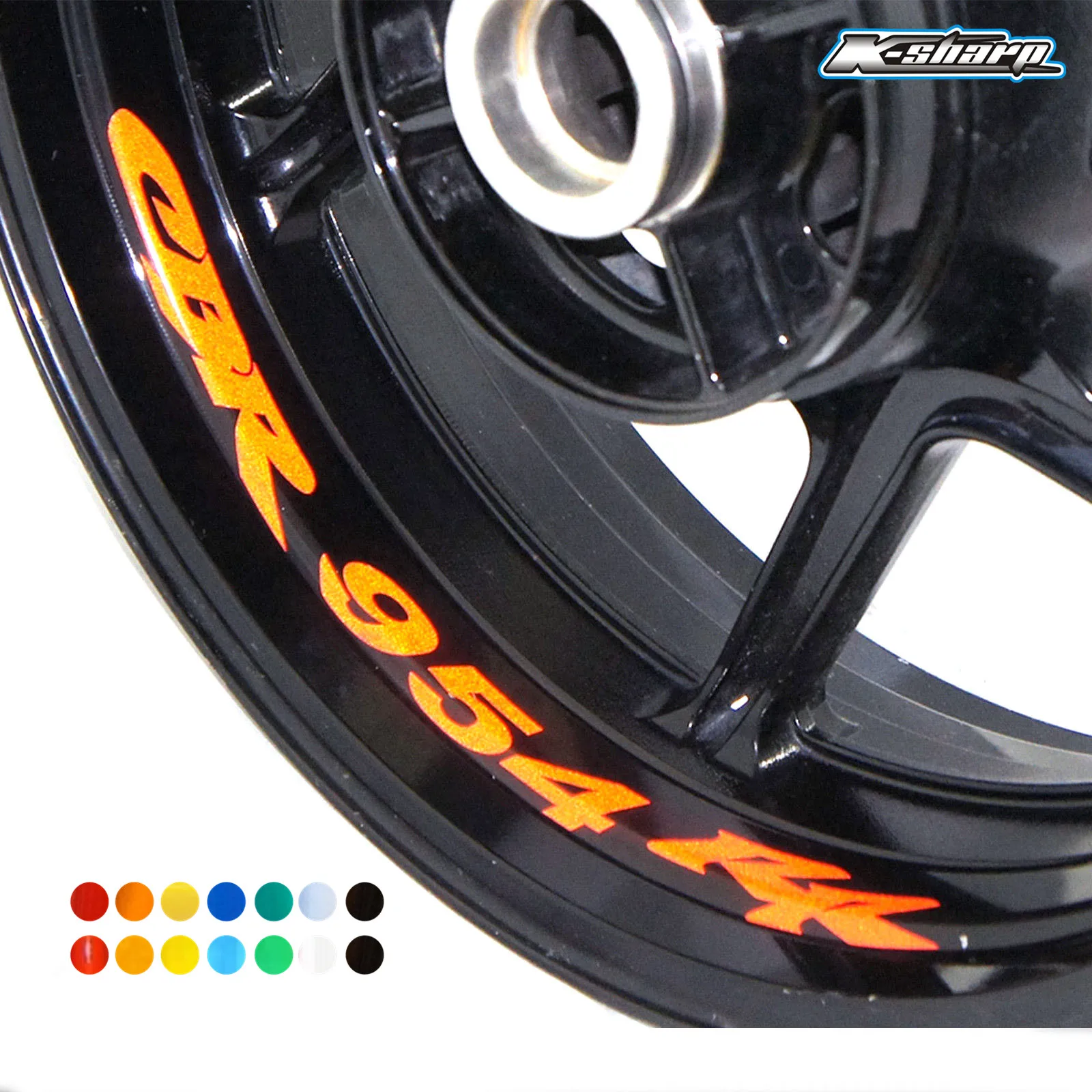 8 X custon inner rim decals wheel reflective sign Stickers stripes FIT HONDA CBR954RR CBR 954RR |