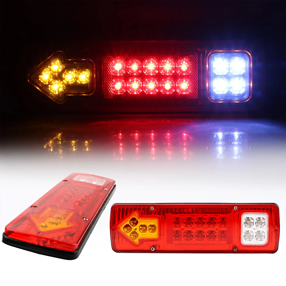 

Stop Lights Turn Signal Lamp Car Light Assembly For Trailer Lorries Boat Truck 12V 24V 19LED Tail Lights Reversing Lights