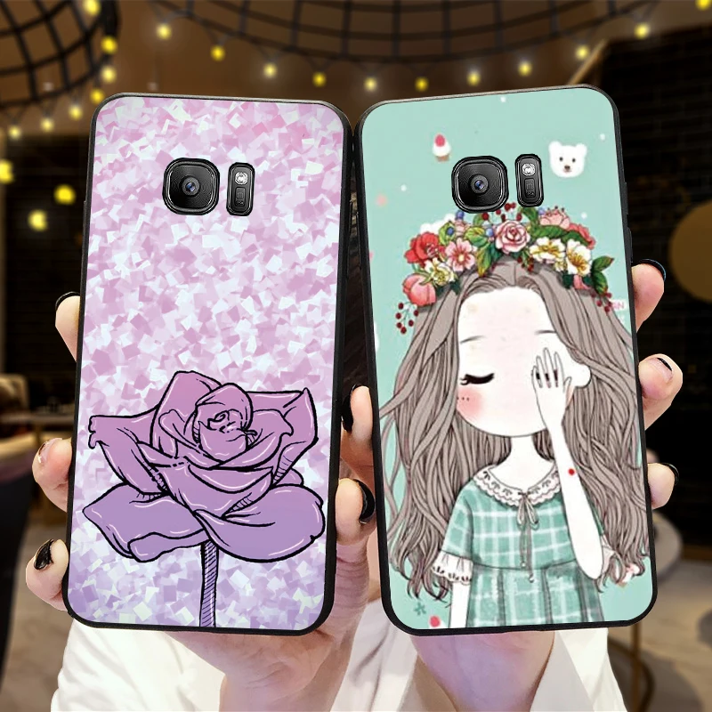 Симпатичный маленький чехол для телефона из мягкого силикона Samsung Galaxy S6 S8 Edge S7 S9