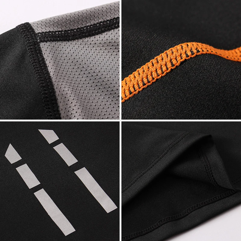 Светоотражающая Футболка с принтом ночного бега Мужская быстросохнущая