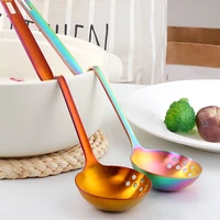 hot pot spoon colander stainless steel soup ladle wall mounted cookware rice dinner kitchen spoon tool sauce soup broth