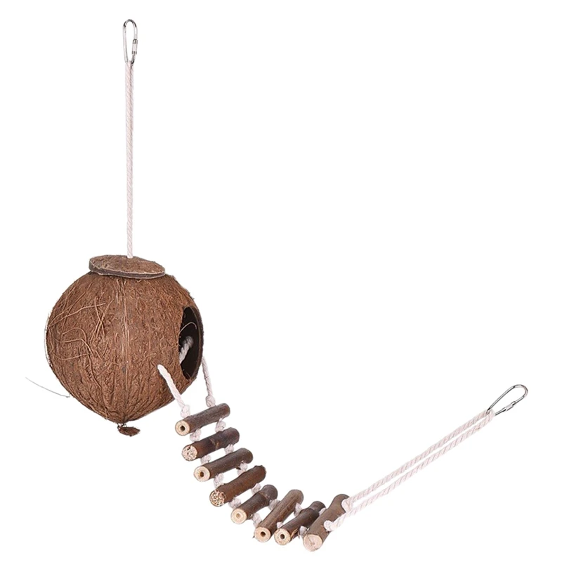 Новинка 100% натуральная Кокосовая шелуха пряжа с лестницей для птичьей раковины