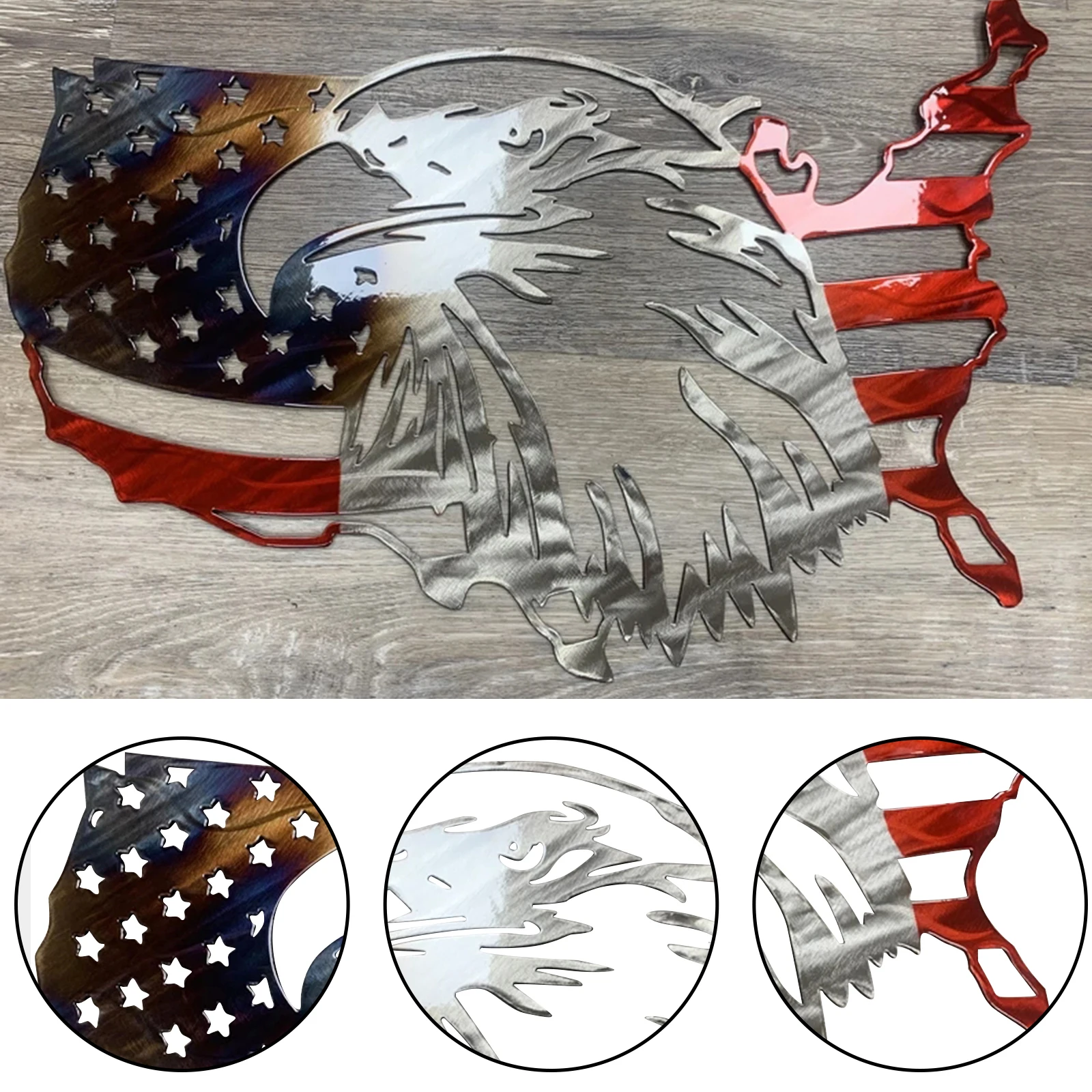 

American Flag Eagle Hollow Out Acrylic Decoration Indoor and Outdoor Hanging Ornament DFDS889